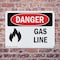 Signmission Gas Line Danger Sign, Plastic, 10in W x 7in L, 2PK OS-2PACK-DS-P-710-L-1272 - alternate 7